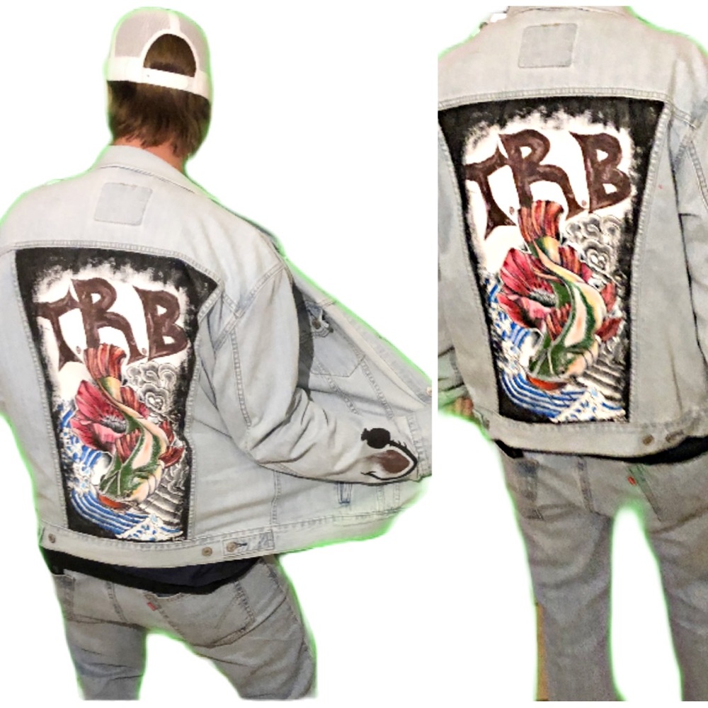 Custom paint Levi’s denim jacket